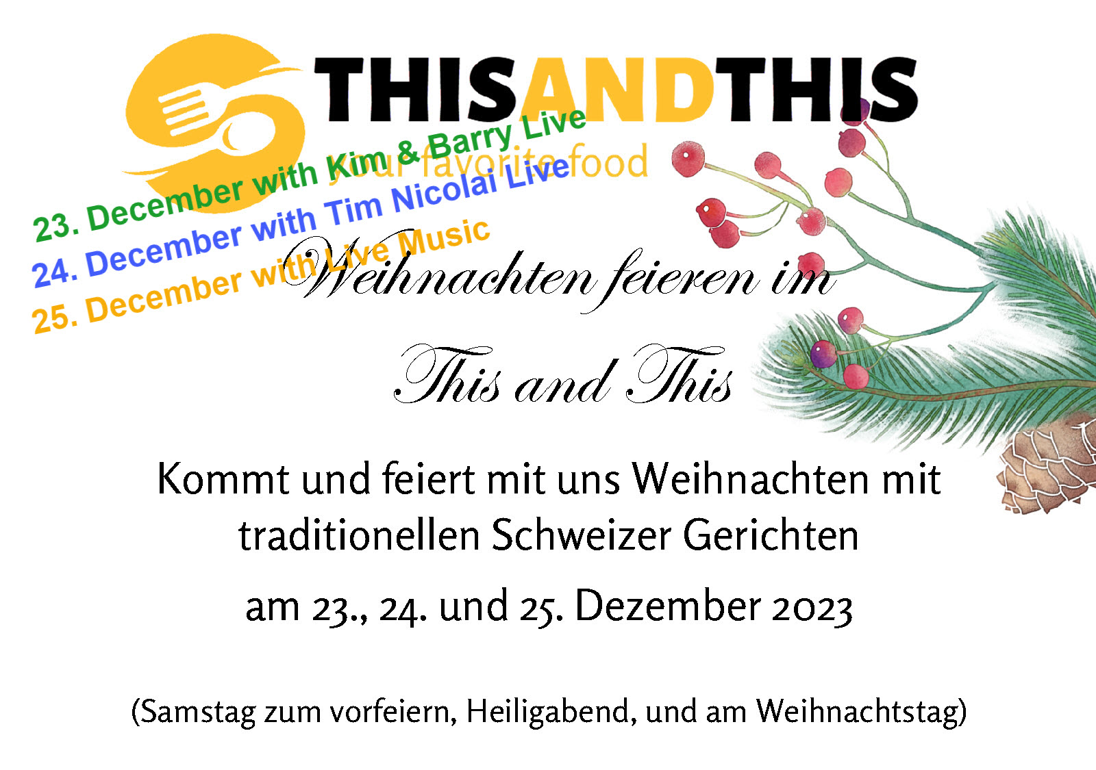 Weihnachten 2023 im This and This